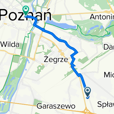 Bruzdowa 6, Poznań nach Stary Rynek 28, Poznań