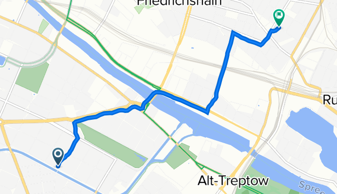 Ohlauer Straße 44, Berlin nach Weserstraße 35, Berlin