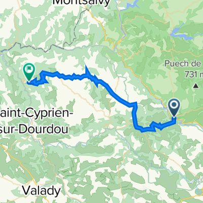 From Estaing to Conques Pilgrim Route