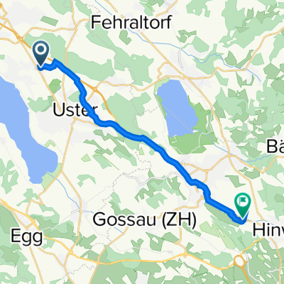 Schwerzistrasse 24, Uster nach Brunnenbachstrasse 1, Hinwil