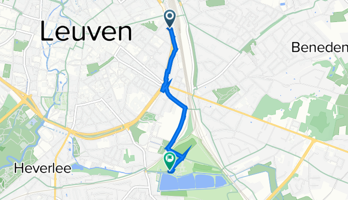 Tiensevest 50, Leuven nach Abdij van Park 5, Leuven