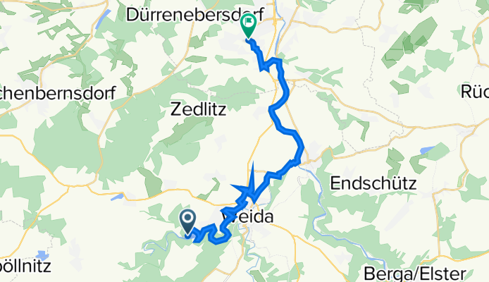 Rudolf-Dix-Weg, Weida nach Zeulenrodaer Straße 5, Gera