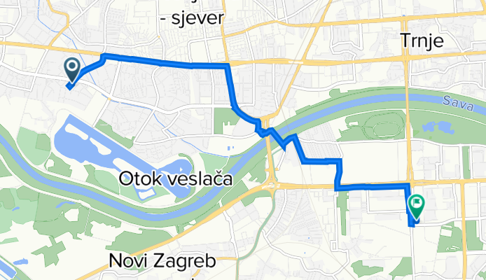 Rudeška cesta 169A, Zagreb to Avenija Većeslava Holjevca 17, Zagreb