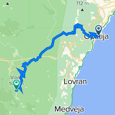 Ulica Maršala Tita 113, Opatija nach Put za Učku, Lovranska Draga