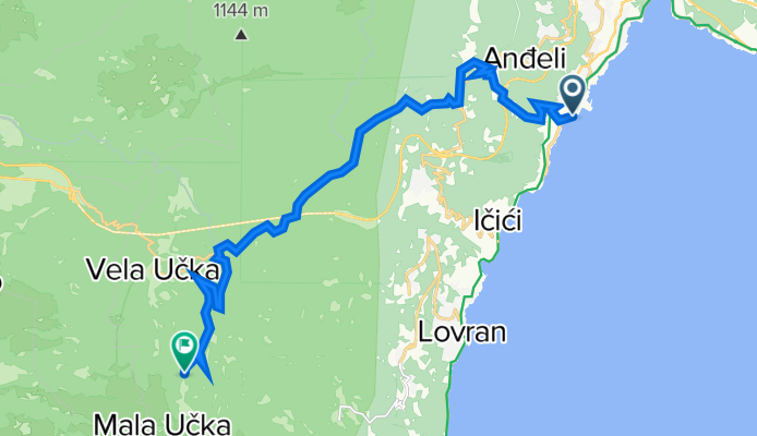 Ulica Maršala Tita 113, Opatija nach Put za Učku, Lovranska Draga