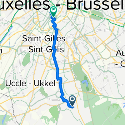 Rue du Ham 92, Uccle à Rue Van Moer 1, Bruxelles