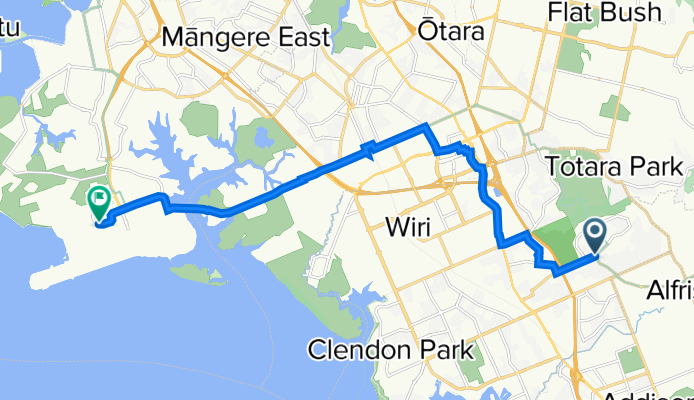 162–166 Hill Rd, Auckland to 1 Ray Emery Dr, Auckland