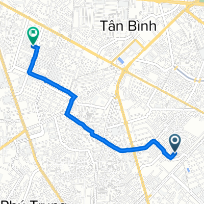 Hẻm 149 Đất Thánh, Hồ Chí Minh to Hẻm 72 Nguyễn Hồng Đào, Hồ Chí Minh