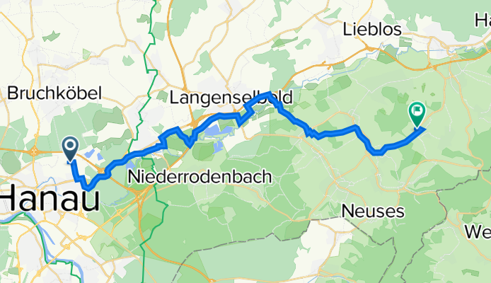 Moselstraße 27, Hanau nach Zum Wäldchen 22A, Linsengericht