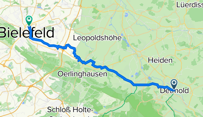 Detmold Rückfahrt 32 km