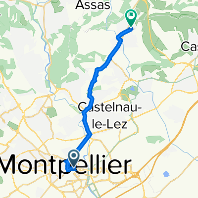 Rue de Valencay, Montpellier à 1 bis Rue des Trois Teyran, Teyran