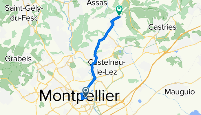 Rue de Valencay, Montpellier à 1 bis Rue des Trois Teyran, Teyran