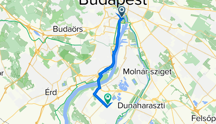 Irinyi József utca 16., Budapest to Segesvári utca 12., Szigetszentmiklós