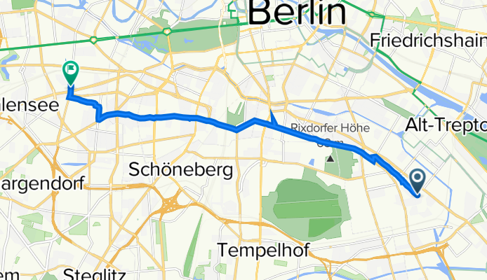 Donaustraße 67B, Berlin nach Leibnizstraße 55, Berlin