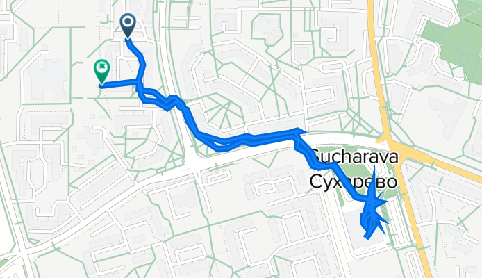 От улица Скрипникова 7, Минск до улица Скрипникова 5, Минск