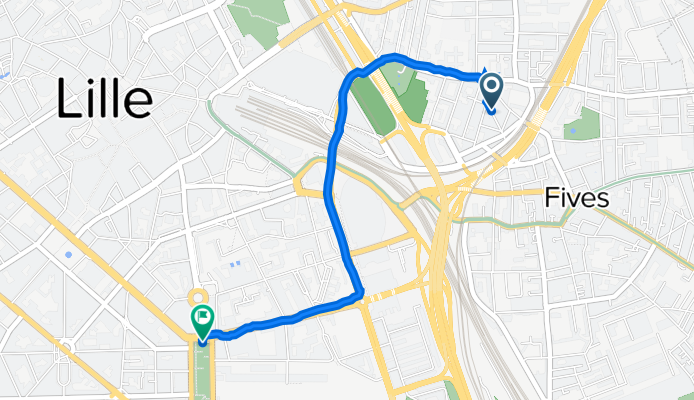 13 Rue Képler, Lille à Boulevard Louis XIV, Lille