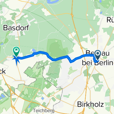 Breitscheidstraße 41, Bernau bei Berlin nach Mühlenbecker Chaussee 5, Wandlitz