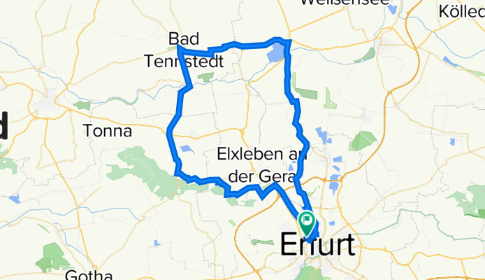 erfurt-tiefthal-tennstedt-erfurt 67km
