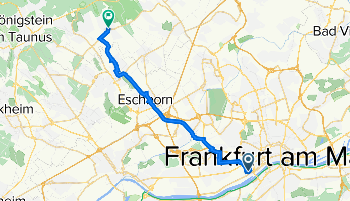 Gutleutstraße 122, Frankfurt am Main nach Sodener Straße 14, Kronberg im Taunus