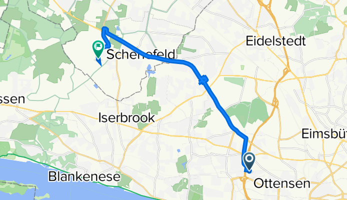 Baurstraße 5, Hamburg nach Holtkamp 2–4, Schenefeld