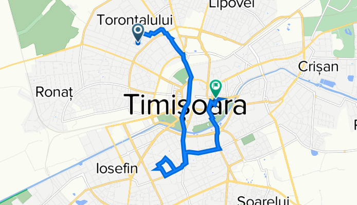 Strada Martir Ovidiu Munteanu 2–4, Timișoara to Bulevardul Revoluției din 1989, Timișoara