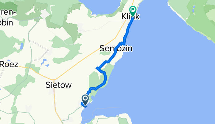 Hafenstraße 6, Sietow nach Schloßstraße 6, Klink