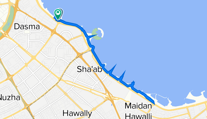 Arabian Gulf Street, Kuwait City to Arabian Gulf Street, Kuwait City