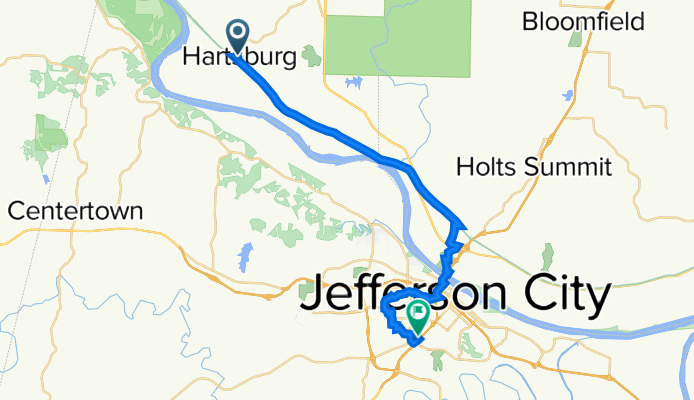 35 E Main St, Hartsburg to 1716 Jefferson St, Jefferson City