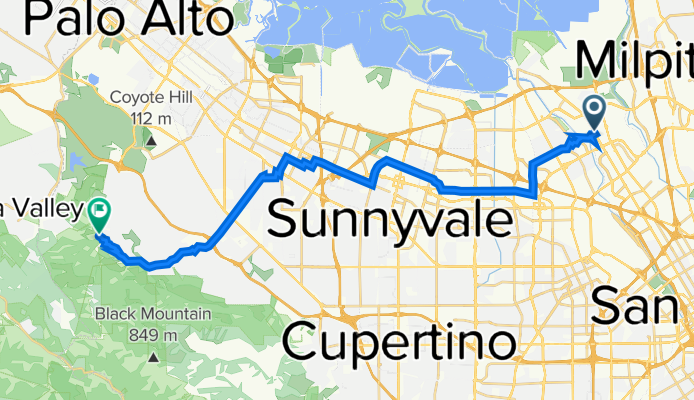 N First St, San Jose to Palo Alto