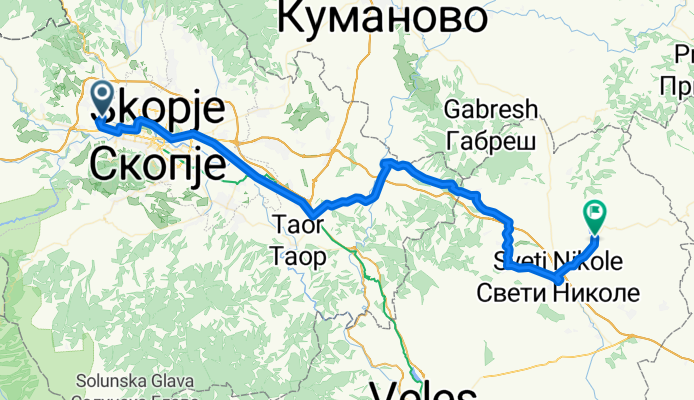 Skopje-Sv.Nikole-Do ezero Orel