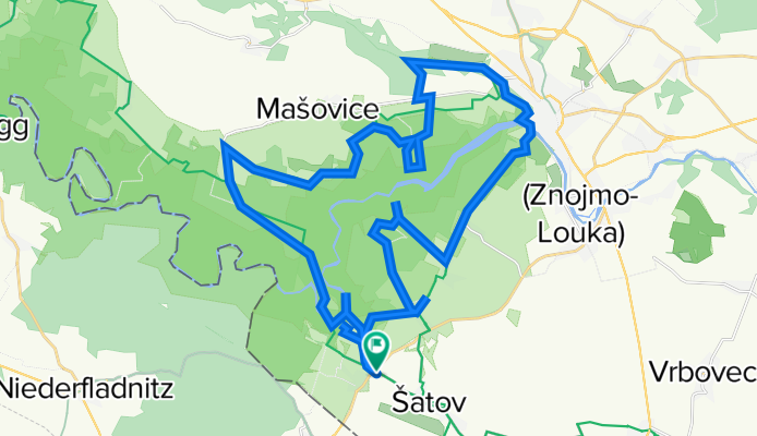 Hnanice (Hotel Happy star) - Znojmo - Podmolí - Šobes - Hnanice