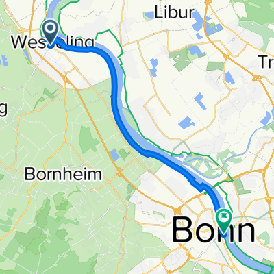 Konrad-Adenauer Straße 2, Wesseling nach Bonn