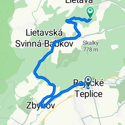 Raj.Teplice - Zbyňov - Liet.Svinná - Hrad Lietava