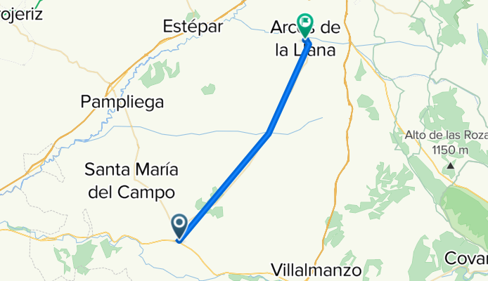 Carretera de Valladolid, 2, Villahoz a Calle la Botica, 3, Arcos