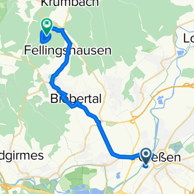 Sieboldstraße, Giessen to Biebertal