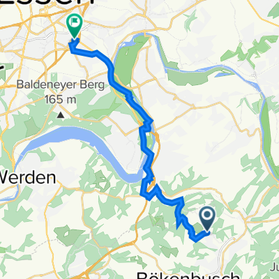 Kupferdreher Straße 1, Velbert nach Elzstraße 17, Essen