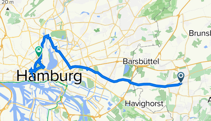 Oher Weg, Reinbek nach Rutschbahn 18, Hamburg