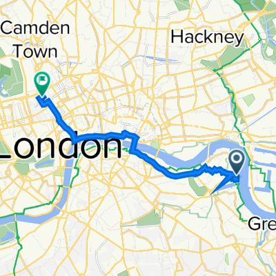 2 Odessa St, London naar Recycling Point At Paramount Court, University St, London