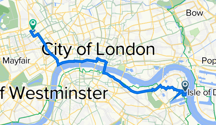 2 Odessa St, London naar Recycling Point At Paramount Court, University St, London