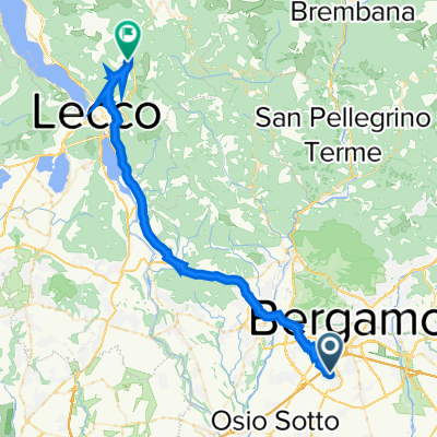 Da Via Conte Pino Zanchi 1, Stezzano a Via Giuseppe Mazzini 1, Ballabio