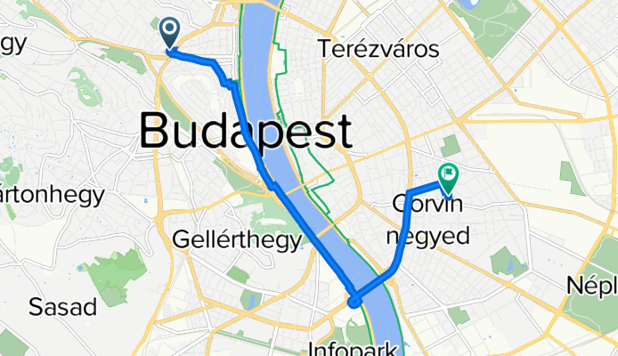 Lövőház utca 2., Budapest to Szűz utca 2., Budapest