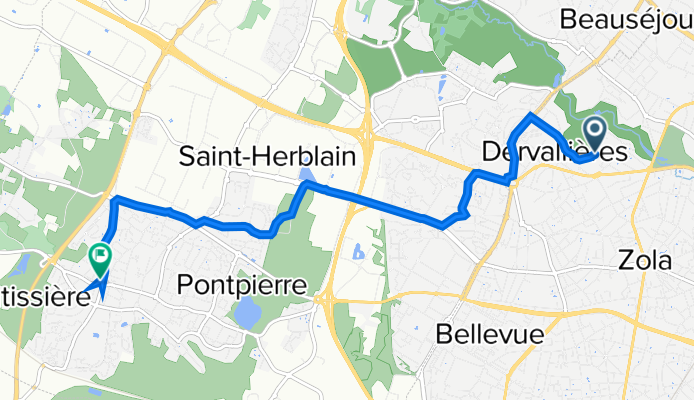 3 Rue Auguste Renoir, Nantes à 66 Rue Vincent Auriol, Saint-Herblain