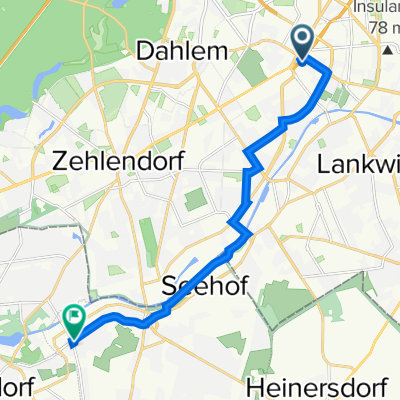Route nach Potsdamer Straße 7, Teltow