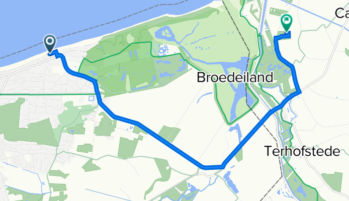 Zeedijk-Het Zoute 832–879, Knokke-Heist nach Strengweg 2, Retranchement