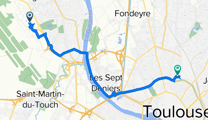 De Avenue Albert Durand 6, Blagnac à Avenue François Collignon 22, Toulouse