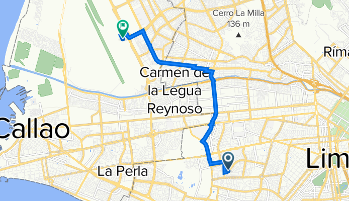 De Avenida Alejandro Bertello Bollati 1038, Lima a XVHR+5PX, Callao