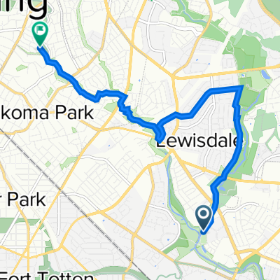 Sligo Creek Trail, Hyattsville to 122 Hilltop Rd, Silver Spring