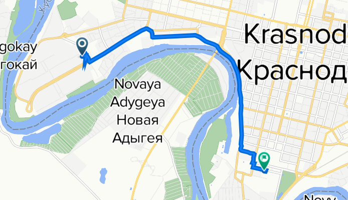 проспект Чекистов, 33/3, Краснодар до улица Николая Кондратенко, 8, Краснодар