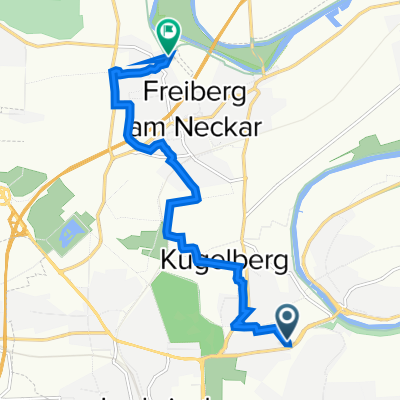 Marbacher Straße 127, Ludwigsburg nach Wernerstraße 25, Freiberg am Neckar