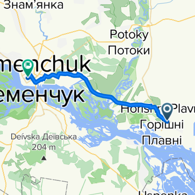 От Техникум, Горішні Плавні до Соборна вулиця 16/9, Кременчук